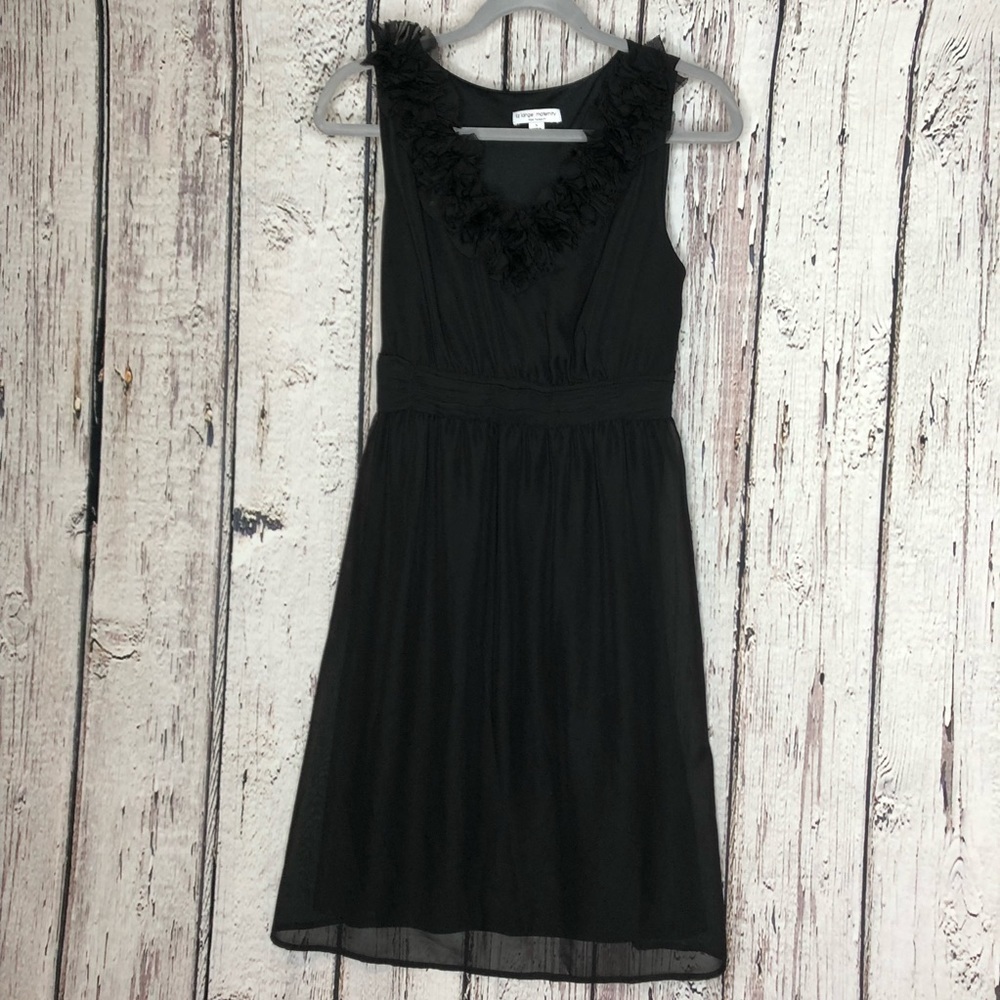 Liz Lange Maternity for Target Small Black Dress Sleeveless Ruffled V-Neck